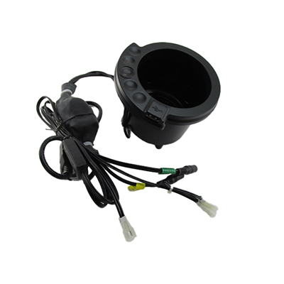 Sofa - Cup Holder Only - USB - Lock/Light/Heat & Massage - Black - ICH ULBL 04