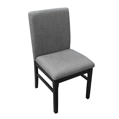 Chair - Dinette - Fixed - Harper Style - Black Stain - Believe Backed Twilight