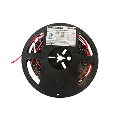 Light - Strip - 36" - LED - ETL IP65 Silicone - 4910 VHB Adhesive - Black PCB - w/9" Wire Leads - Amber