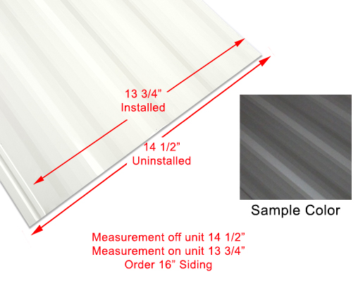 Siding - 024 - 16" x _________ Order Per Lineal Foot - 1MDM SL - Auspex Gray - CS Only