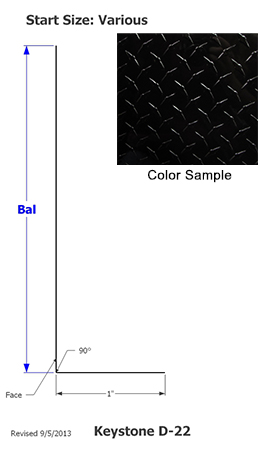 Skirt - Metal - 030 - 34" x 96" - D-22 - Black - TC - TE