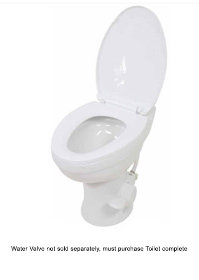 Toilet - Ceramic - Elongated Bowl - Plastic Base - White
