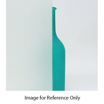 Glass - 1/8" x 9 1/2" x 9" - Temp - Clear - w/Off White Etch - Seamed Edge