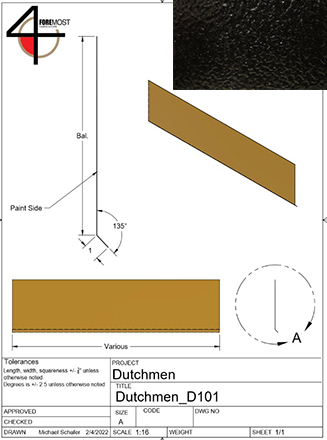Siding - Metal - 024 - 28" x 96" - D-101 - Black - TC - SE