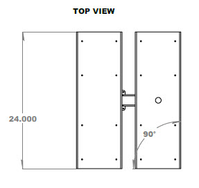 Bracket - Step Riser - Floating Step Support - 24" x 18.306" x 15.025" - Metal - Textured Black