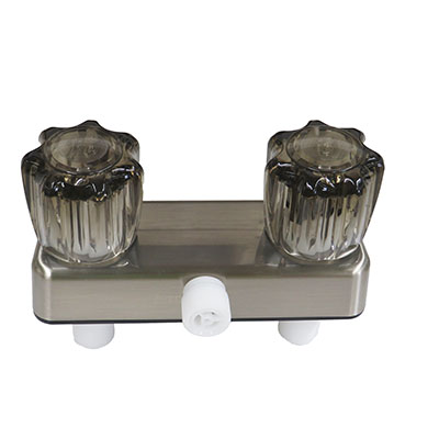 Faucet - Shower Diverter - 4" - Plastic - Smoke Handles - Satin Nickel - China