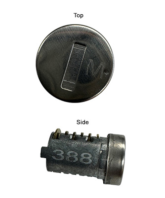 CYLINDER,KEY,MASTER,F/381,W/O KEYS