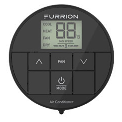 A/C - Thermostat - Single Zone - LED Backlit Wall - Black - FACW10ESSA2-BL