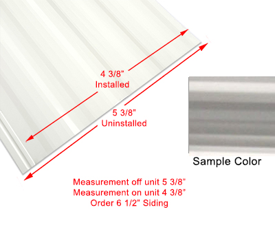 Siding - 024 - 6 1/2" x 132" - 1MDM SL - Metallic Silver