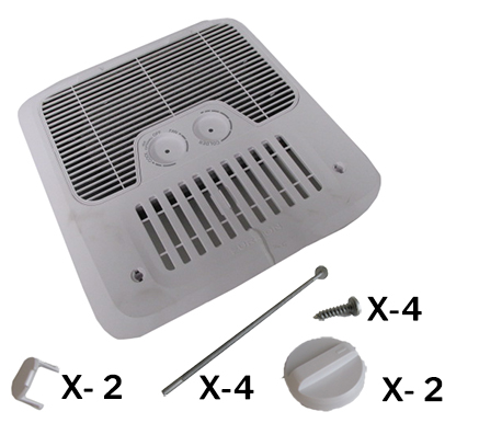 A/C - Ceiling Assembly - R32 - Manual - Air Distribution Box - No Controller - Furrion - White - FACT11CA2-PS