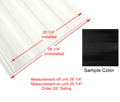 Siding - 024 - 28" x 96" - 1MDM SL - Black