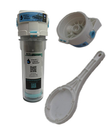 Filter - Water - 10" Housing - CTO Filter - (2) Seal Plugs for Inlet & Outlet - Plastic L Bracket