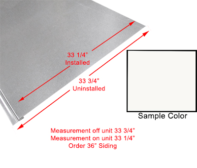 Skirt - Metal - 040 - 36" x 96" - CTL SL - Polar White - w/Laser Tac Film