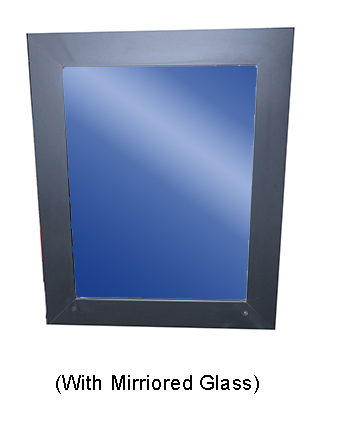 Glass - Mirror - 24" x 30" - Rectangle - Aluminum - Black Frame