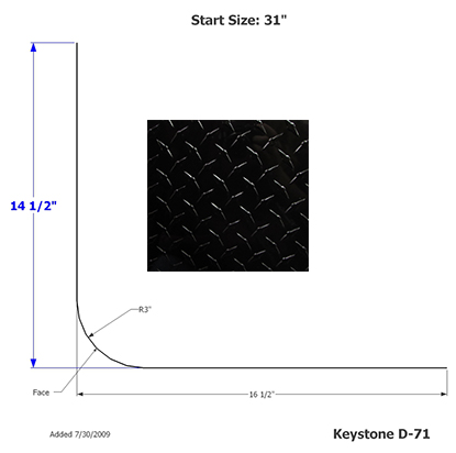 Skirt - Metal - 030 - 28 1/2" x 96" - D-71 - Black - TC - TE