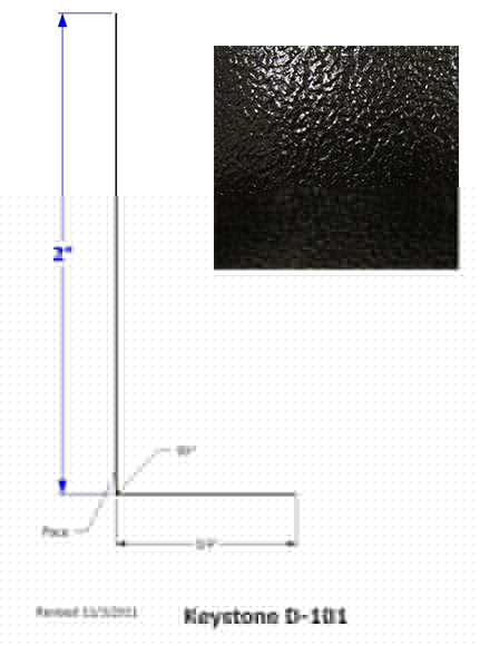 Siding - 024 - 24" x 96" - D-101 - Black - TC - SE