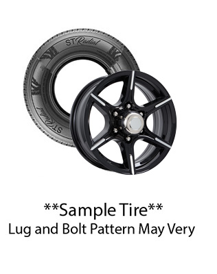 Tire - Tamarack Radial - ST225/75R15 - LRE - 15" x 6" - 6-5.5 - Aluminum - Black Machined - Cobra