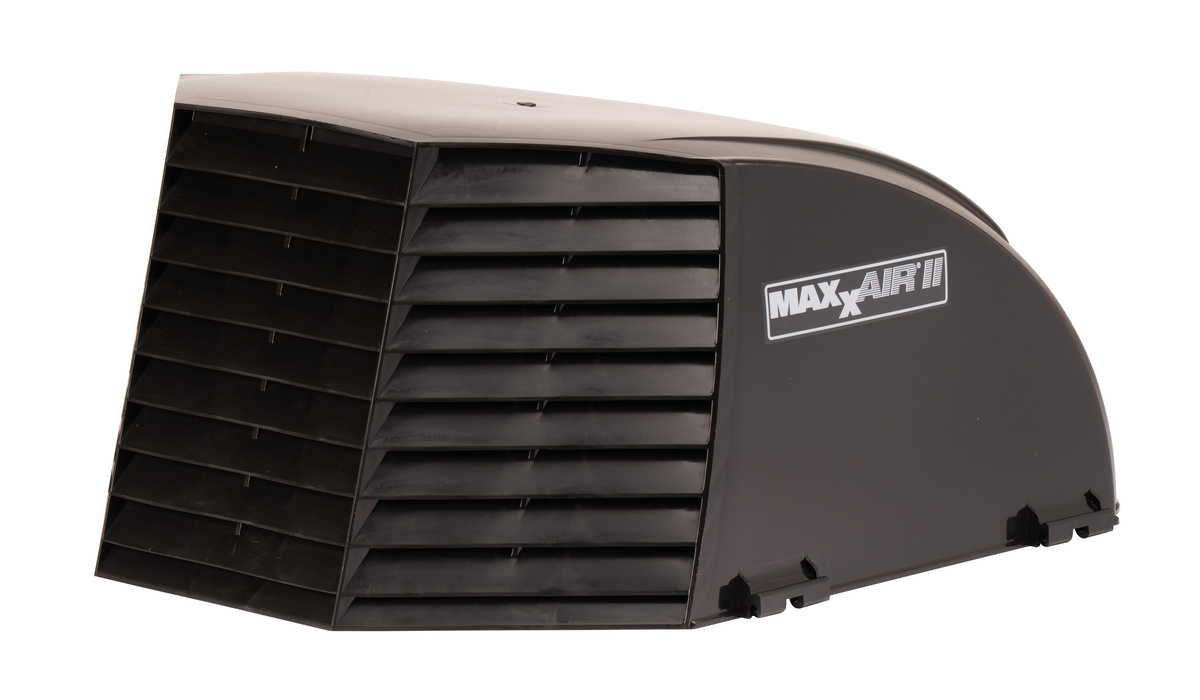 Maxxair II Vent Cover- Black, New Design, included EZ Clip Hairpins (replaces 1-64651)