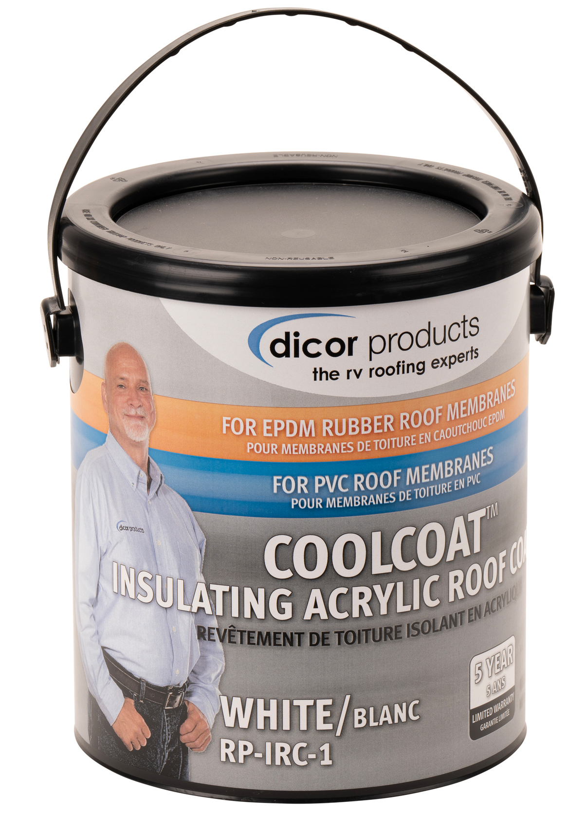 Cool Coat Insulated EPDM Rubber Roof Coating, Gallon